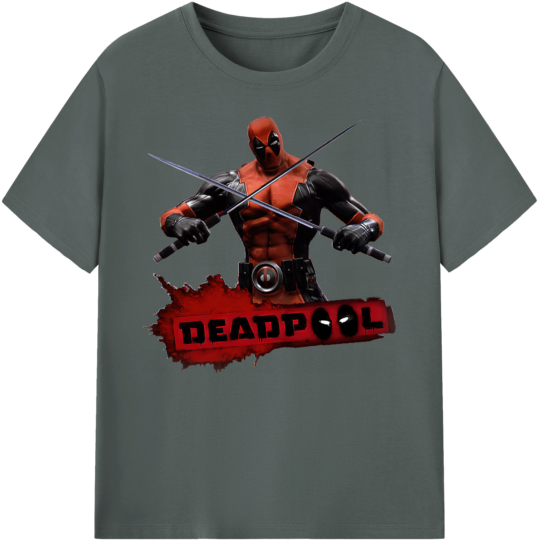 （画像用） Deadpool デッドプール 綿100％ メンズ半袖Tシャツ｜肌触りやわらか＆通気性